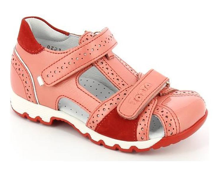 Туфли летние закрытый нос, ц. пудра/белый/красный 1133-236,99,46 фото 1