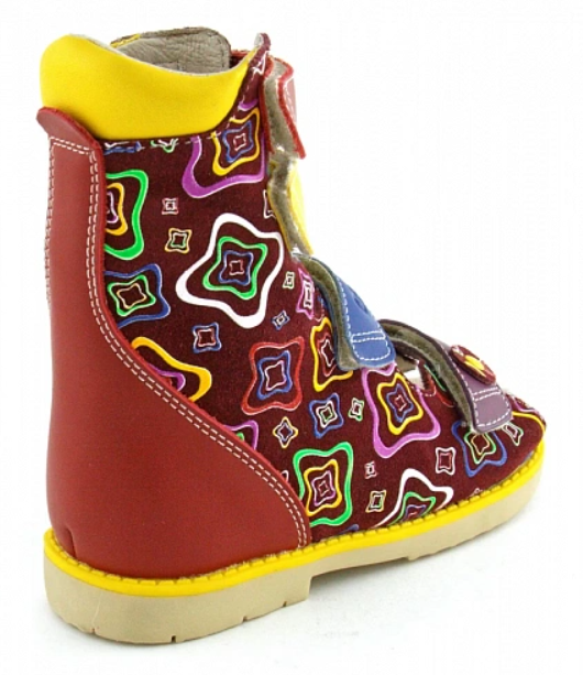 Сандалии ортопедические высокие детские с жестким берцем Ортомода 2139 с каблуком Томаса фото 2