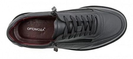 Полуботинки ортопедические мужские Ортомода KD13-328-07В кожаные с молнией фото 6