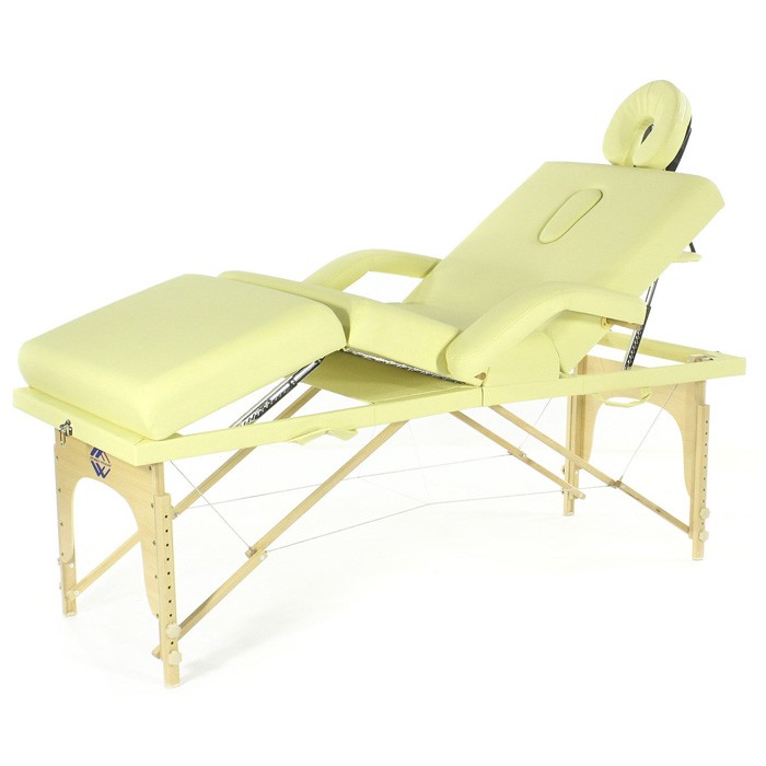 Массажный стол складной MED-MOS JF-Tapered 4-х секционный, деревянная рама фото 1