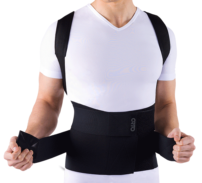 Корсет грудо-поясничный-крестцовый ORTO КГК-110, взрослый, полужесткая фиксация, бежевый/черный фото 2