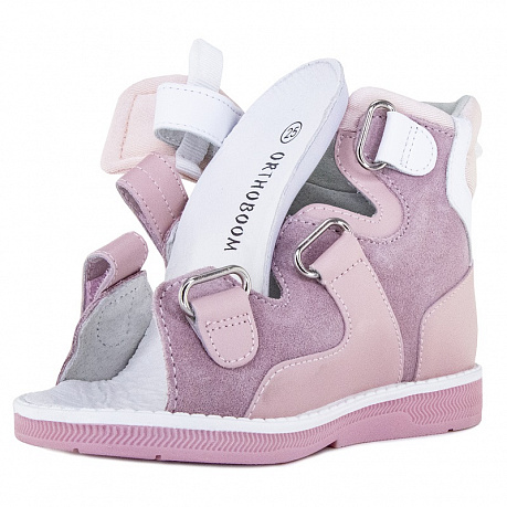 Сандалии с высоким берцем Orthoboom 71057-03, цвет жемчужно -розовый фото 5