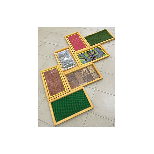 Тактильная дорожка, 7 составных модулей 50*30, фанера фото 1