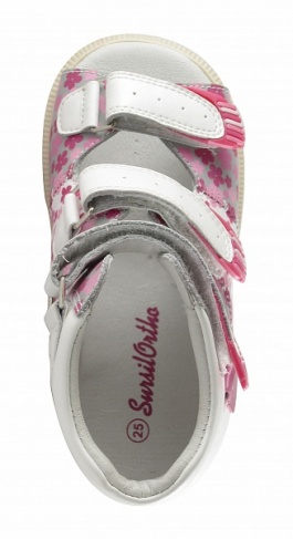 Сандалии на липучке детские ортопедические цвет розовый 15-241S фото 2