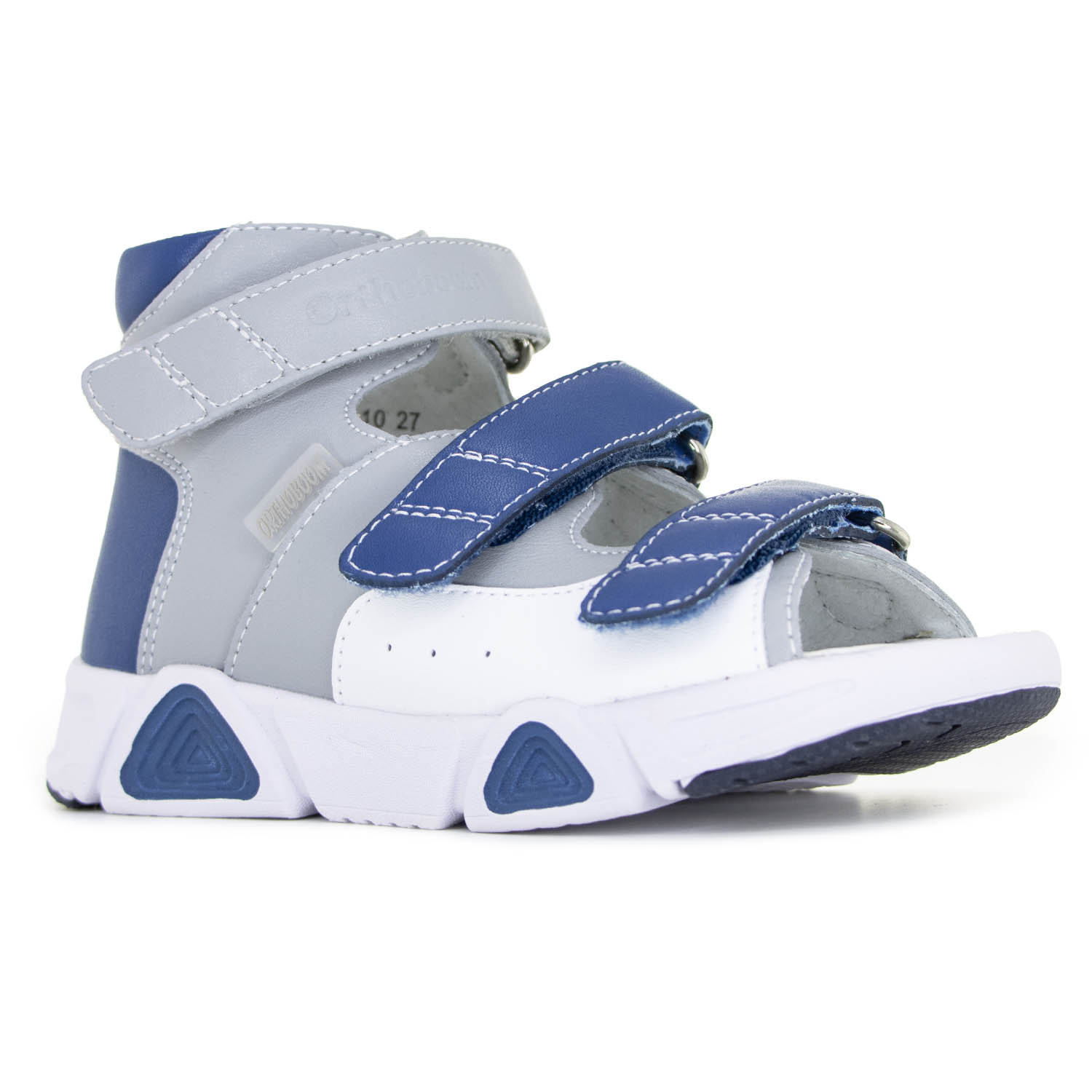 Ортопедическая обувь Orthoboom сандали 27057-10 платиново-сапфировый фото 1