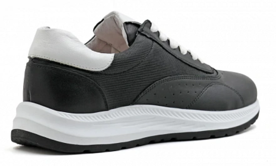 Кроссовки ортопедические мужские кожаные Ортомода 97153-011-В черные увеличенной полноты фото 3