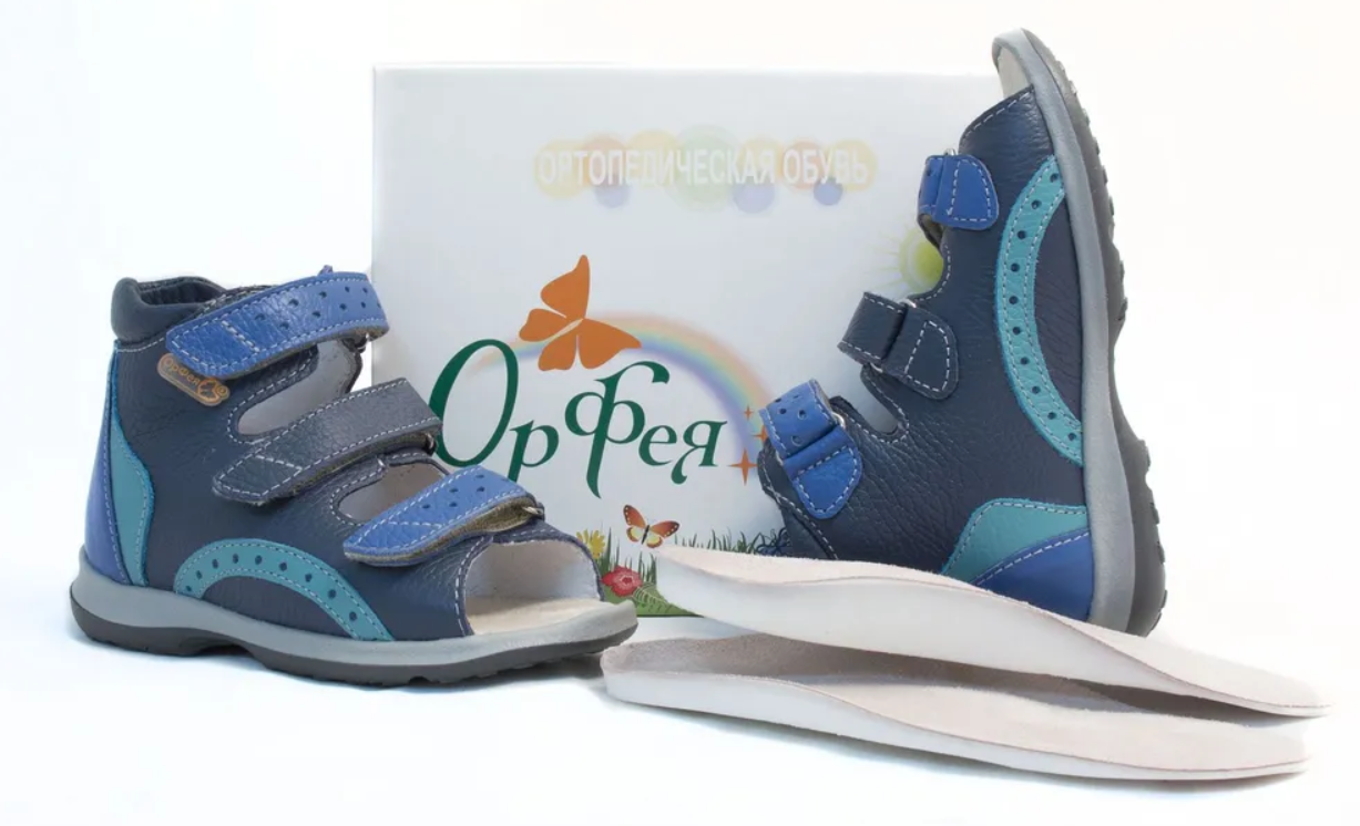 Сандалии с открытым носом Б2-105-219-221-1 джинс/синий  фото 2