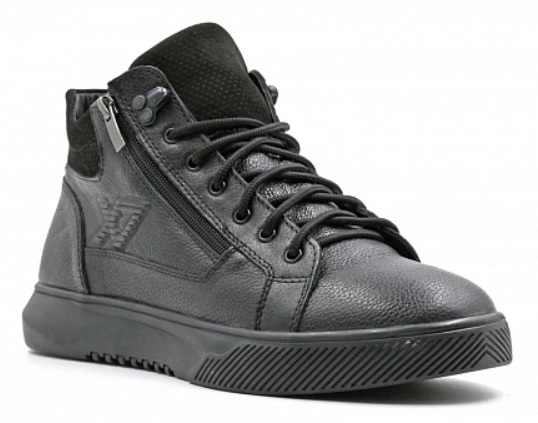 Ботинки ортопедические мужские зимние Ортомода 1-14-2025-3 черные увеличенной полноты на молнии фото 1