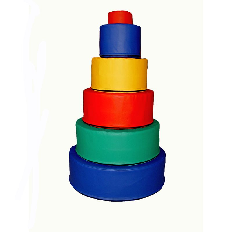 Пирамида 6 элементов (1 валик - выс.90, 5 колец - D25-65*15) фото 1