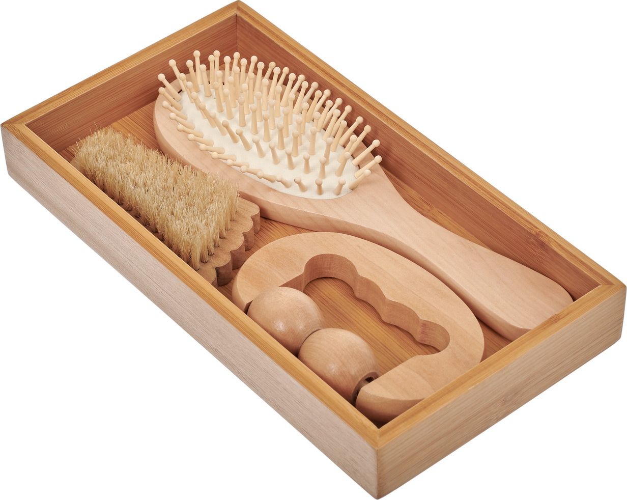 Набор подарочный: расческа, массажер, щетка щетина KZ 0955 фото 1